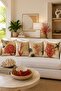 Red Sea Plant Patterned 4-Piece Throw Pillow Cover Set - 2