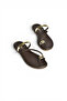 Y291700103 Brown Genuine Leather Women's Slippers - 6
