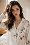 Premium Women's Satin Pajama Set Buttoned Shirt Collar Luxury Boxed - 2