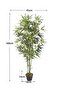 Bamboo 160 cm (5.2 ft) Tall Artificial Tree with Pot - Green - 6