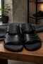Size 42 Navy Blue Color Showy Slippers - 2