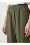 Vizyon New Season Elastic Waist Linen Blend Women's Trousers - 3