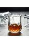 Diamond Glassware Set of 6, Premium Crystal Tumbler - 7oz Classic Tumblers for Beverages - Gift for Men, Dads, and Collectors - 4
