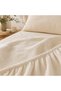 100% Cotton Muslin Elastic Sheet Set Natural Ecru Color 160X200 cm with 2 Muslin Pillowcases - 2