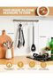 Gmaro 2 Piece Spaghetti Spoon and Pasta Tong Set with Grip Teeth and Drain Holes, Non-Stick Silicone Head - 2