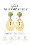 Non-Perforated Clip-On Women's Earrings - Green Yellow Orange Summer Earrings - 2