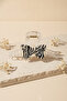 Zebra Patterned Bow Detailed Transparent Acrylic Hair Clip Claw Clip - 5