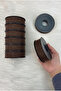 Bitter Brown Linen Nopeli Ribbon 2.5 cm 20 Mt, Bride, Bundle, Engagement, Dowry, Gift, Decoration, Wedding - 2