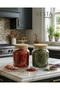 Leak-Proof Glass Spice Jar with Bamboo Lid, 2-Piece Storage Set - 620 ml
