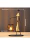Black Retro Candle Holder African Tribal Lady Rustic Candlestick Holders, Romantic Vintage, Abstract Metal Wire - 7