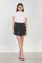 Women's Crew Neck T-Shirt with Side Slits - Ecru - 4