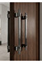 Sliding Door Cabinet Pull Steel Door Wooden Wardrobe Handle - Smoked - 2