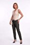 Carla Beige Genuine Leather Women's Vest - 5