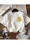 Women's Colorful Daisy Flower Printed Crewneck T-Shirt - 2