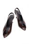 Women's 9 cm Pointed Toe Transparent Slippers Brown - 3