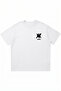 Scared Cat Printed White Oversize Crew Neck T-Shirt