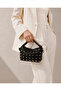 Milano Model Black Gold Studded Mini Women's Shoulder and Hand Bag