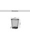 Primary Metal Waste Bin 12l 21x26x28cm - Black - 5
