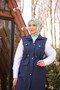 سترة مبطنة - أزرق داكن - 2
