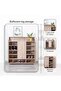 Ubesgoo Shoe Rack 21 Pairs - Natural - 6