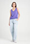 Women's V-Neck Sleeveless Knitwear Blouse Soft Textured Casual Stylish Comfortable Undershirt - 3