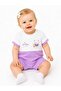 Baby Girl Patterned Short Sleeve Shorts Jumpsuit