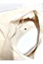 Cream Plain Tote Shoulder Bag - 3