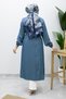 Tunic with Belted Waist and Embroidery Detail Tsd260240 Light Blue - 6