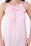 Women's Backless Midi Length Halter Neck Satin Dress - 4