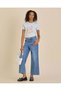 Senior Girls Blue Printed Basic T-shirt - 2