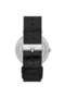 Gold Round Case Men's Wristwatch |   39mm Steel Case, Black Leather Strap - 6