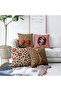 Double-Sided Suede Leopard Print Strawberry and Lips 4-Piece Throw Pillow Cover Set - Decorative Pillowcases with Red Heels and Cat Figures - 5