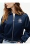 Tjw Collar Satin Varsity Jacket - 2