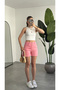 Women's Pink High Waist Jean Lycra Stretch Shorts – Basic Denim Shorts Daily Comfortable Fit Summer Denim Shorts - 4