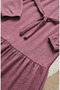 Drawstring Detailed Belted Hijab Dress 5589-03 Dusty Rose - 4