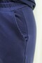 Crew Neck Short Sleeve Pants Set with Pockets and Tie at the Waist - Dark Blue - 6