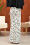 Ecru polka dot satin skirt - 5