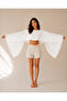 بلوزة كتان ممزوجة بأكمام خفيفة - 2