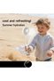 Black & Red Handheld Spray Fan with Mist – 2-in-1 Portable Mini Cooling Fan with Clip-On Design | 4 Speeds, USB Rechargeable | Perfect for Stroller, Travel, Picnics & Summer Outdoor Use - 6