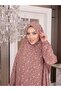 Women's Prayer Gown - Two-Piece Flower-Patterned Seasonal Sweat-Proof Jersey Fabric - Comfortable Fit - 5