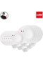 Opalware Dazzle Lush Fiesta Dinner Set, 18Pcs, White - 7