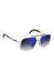 UV Protected Sunglasses Matte White Frame Grey Mirror Shaded Mirror Lens 61mm - C-SPORT-03/S-6HT - 3