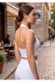 Women's Ecru Halter Neck Diver Fabric Backless Crop Top Beach Sea Casual Summer Combinations - 2