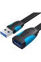 Extensor USB 3.0 plat VAS-A13-B200 2m Negru