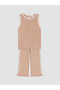 Lcw Kids Girls' Knitwear Set with Floral Appliques