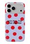 iPhone 18 Pro Compatible Red Polka Dot Pattern Transparent Phone Case