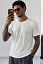 Men's Flamed Cotton Crew Neck Basic Slim Fit T-Shirt Summer Casual Stylish T-Shirt