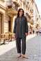 Women's Collar Embroidery Detailed Trouser Suit - 2