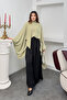 Women's Scarf Collar Asymmetrical Bat Sleeve Loose Poncho Blouse 6019 - Green - 4