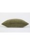 Khaki Green Plain Chenille Cushion Cover Soft Textured Modern Decorative - 3